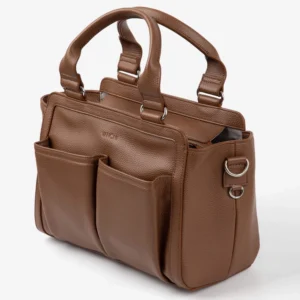 VANCHI - Amelia Convertible Pram Caddy - Pebbled Tan v2