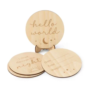 Snuggle Hunny Sun & Moon Wooden Milestone Cards