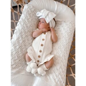 Ruffled Onesie - Milk