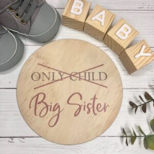 Only Child To Big Sister Milestone Art Disc
