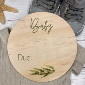 Pregnancy Announcement Disc - Eucalyptus