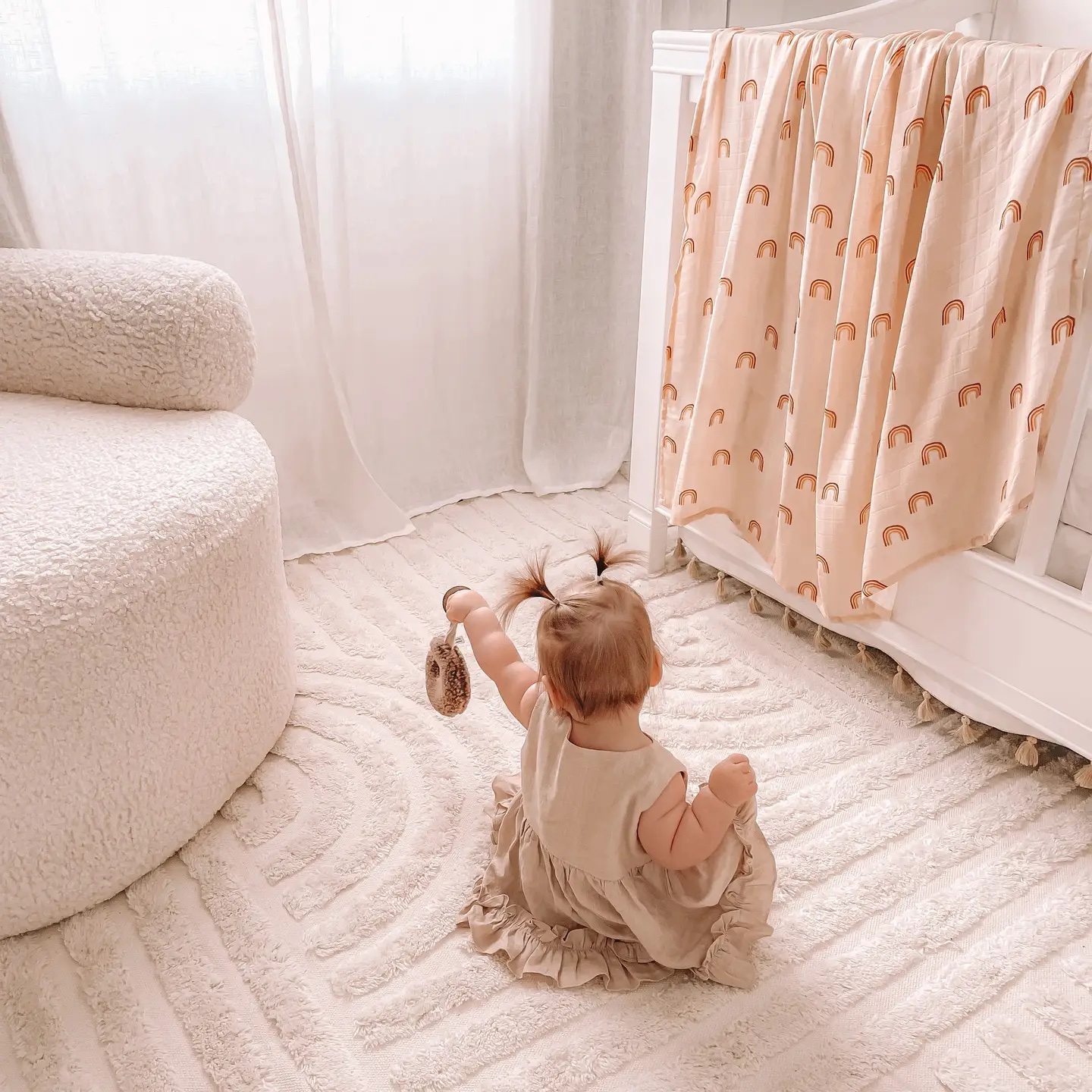 Rainbows Organic Muslin Wrap Swaddle - Image 5