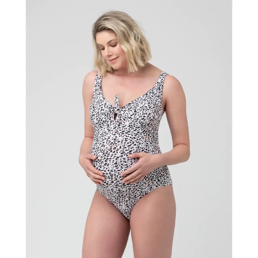 Pebbles Tie Front Multi One Piece Swimsuit - Maternity - Image 2
