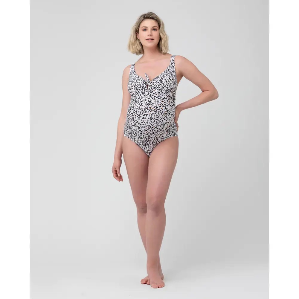 Pebbles Tie Front Multi One Piece Swimsuit - Maternity - Image 5