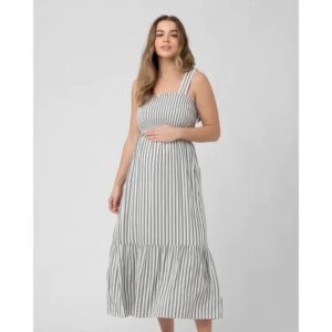 Ollie Smocked Dress - Black/White