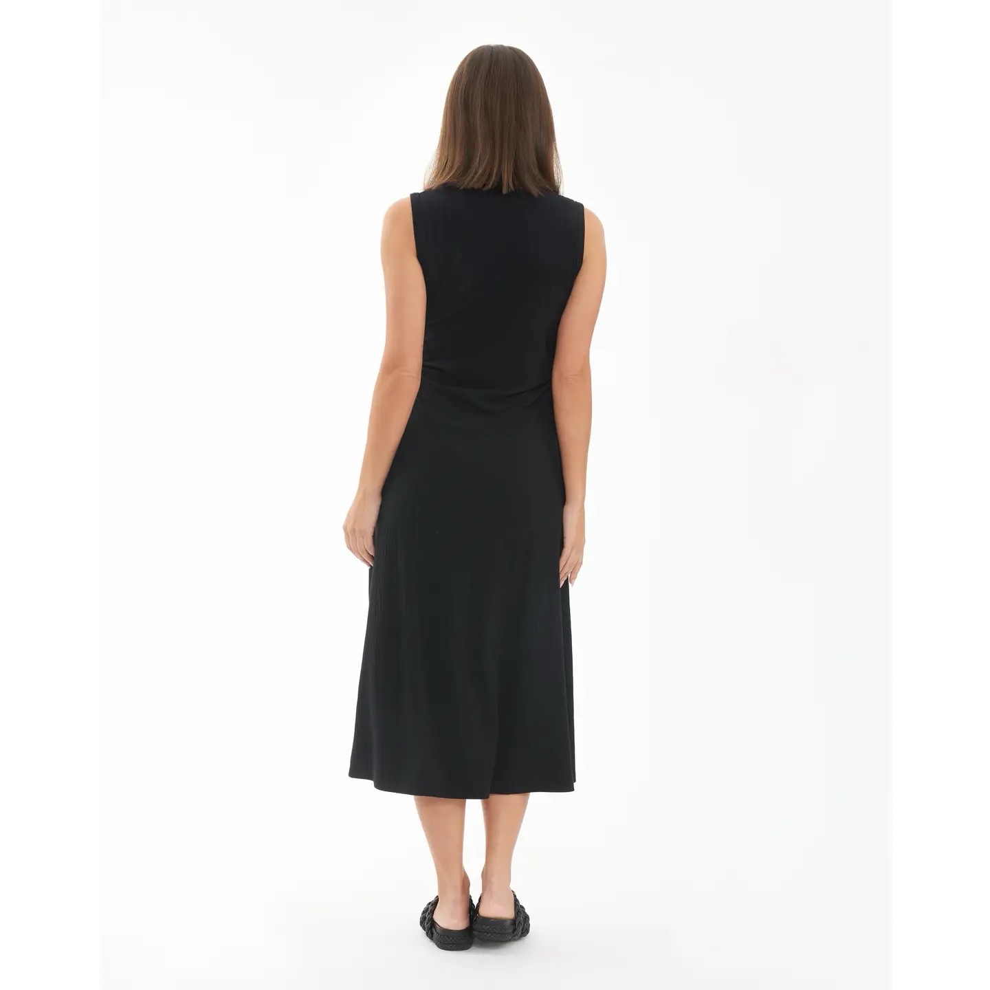 Ripe Maternity Carol Rib A-Line Dress Black - Image 4