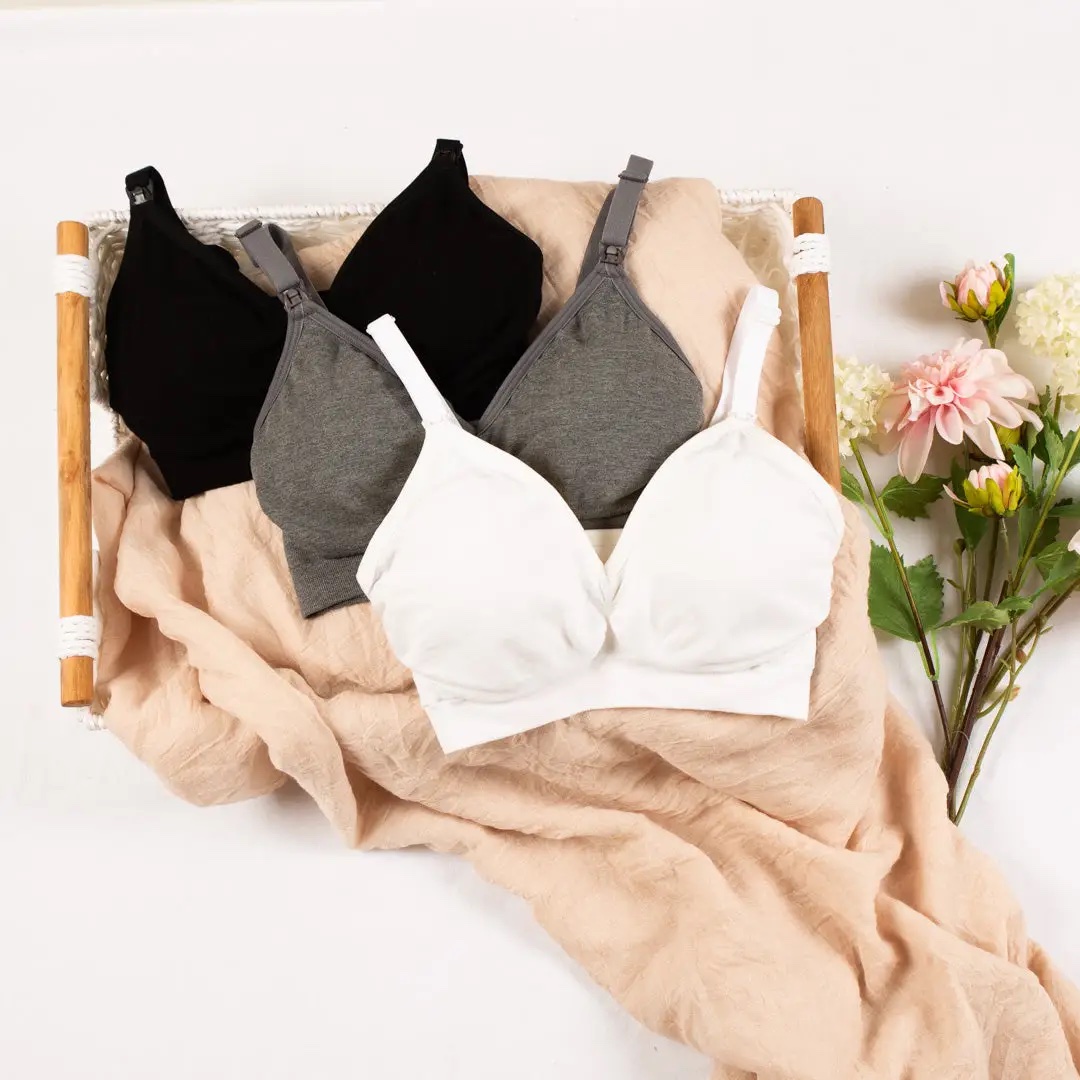 Bamboo Nursing Bra - Black - Image 4