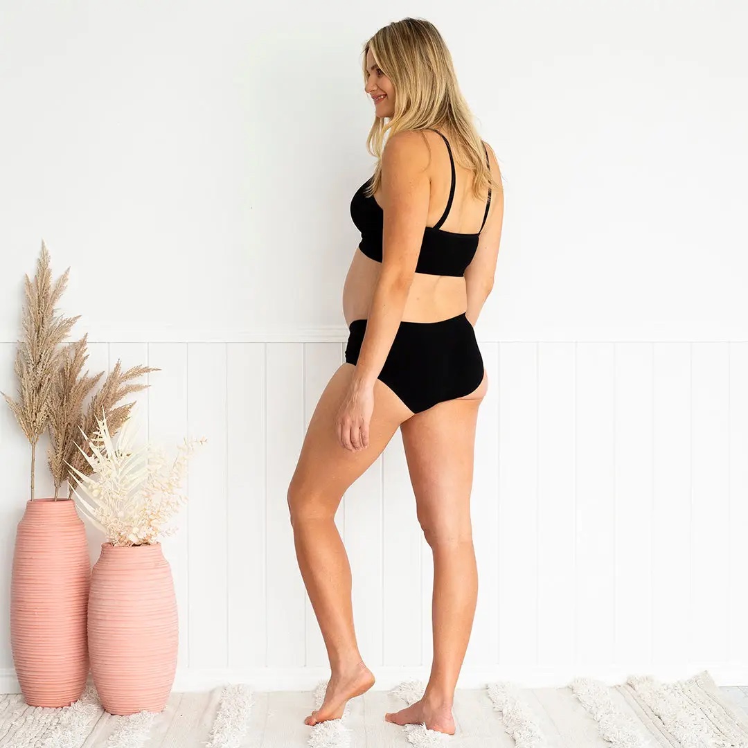 Bamboo Nursing Bra - Black - Image 2