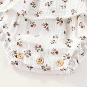 MaMer Melika Romper with Matching Hat - White