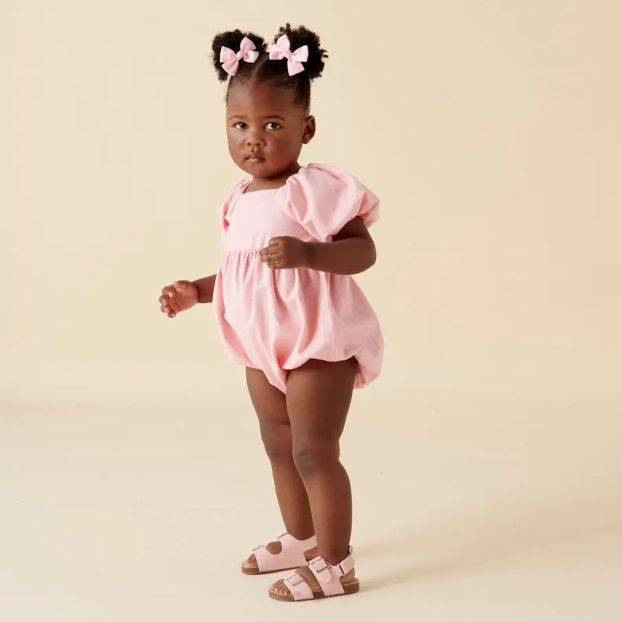 Grace Tie Back Romper - Pink - Image 3