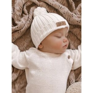 Ribbed Beanie - Milk