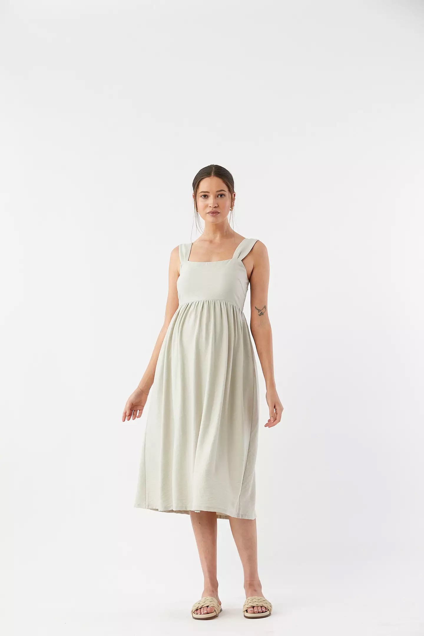 Soon Maternity - Nina Midi Dress (Mushroom)
