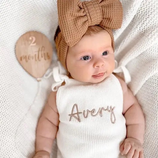 Thin Rib Frill Romper - Milk - Image 5