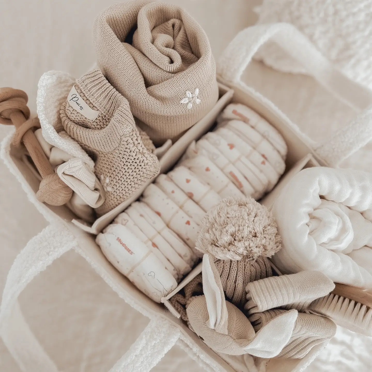 Nappy Caddy Organiser - Cord | Taupe - Image 3