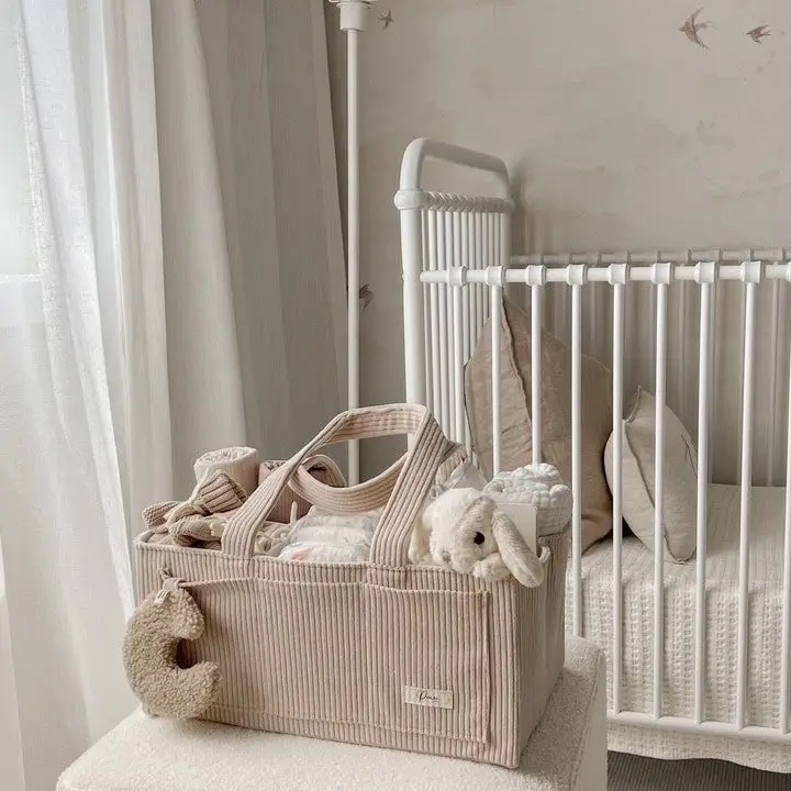 Nappy Caddy Organiser - Cord | Taupe