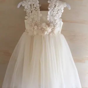 Layla Ivory Flower Girl Dress
