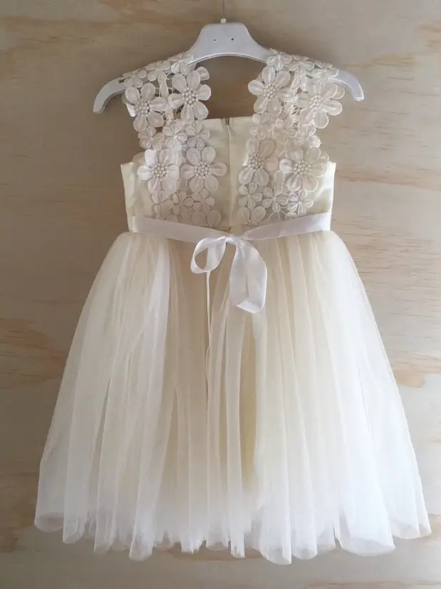 Layla Ivory Flower Girl Dress - Image 7