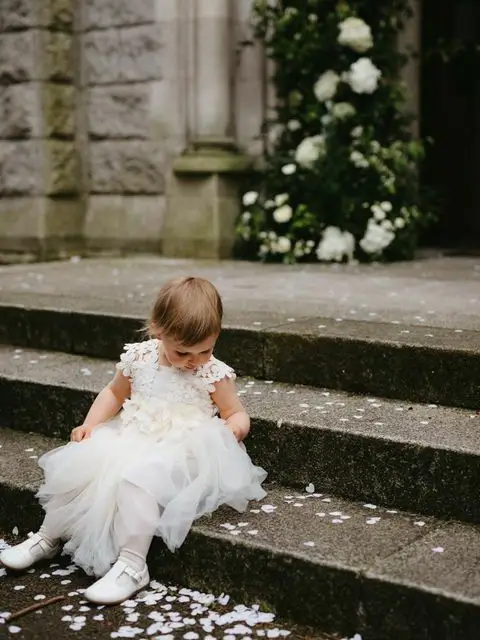 Layla Ivory Flower Girl Dress - Image 8