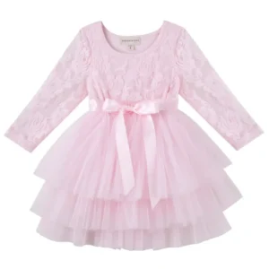 My First Lace Tutu Long Sleeve - Pink