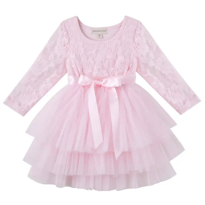 My First Lace Tutu Long Sleeve - Pink