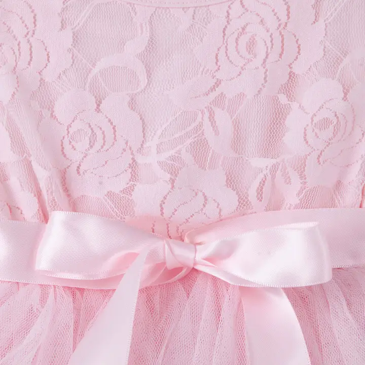 My First Lace Tutu Long Sleeve - Pink - Image 3