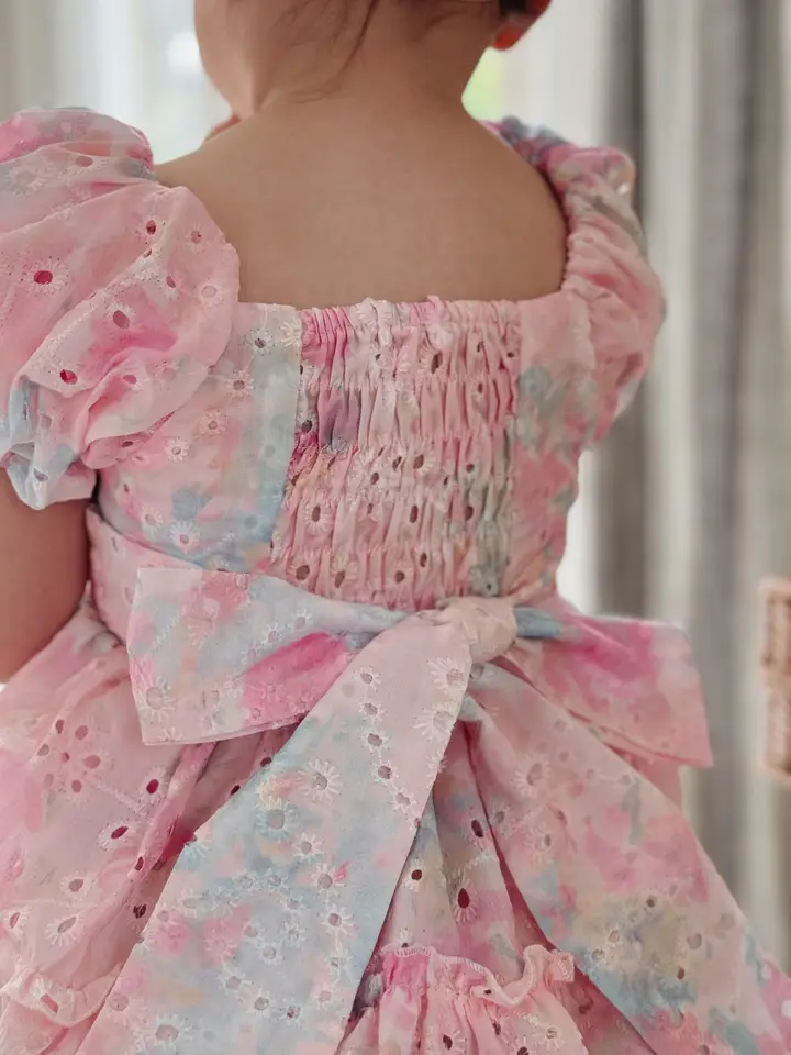 Polly Puff Sleeve Rainbow Baby Romper - Image 4