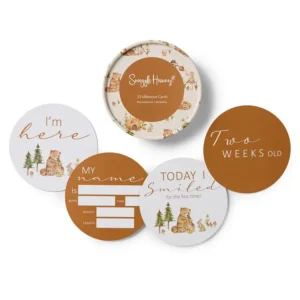 Snuggle Hunny Bears & Bronze Reversible Milestone Cards