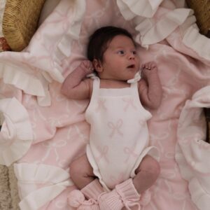 Summer Bow Frill Romper | Milk