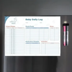 Nibble and Rest Baby Daily Log Whiteboard