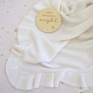 Snuggle Hunny Ruffle Knit Organic Baby Blanket