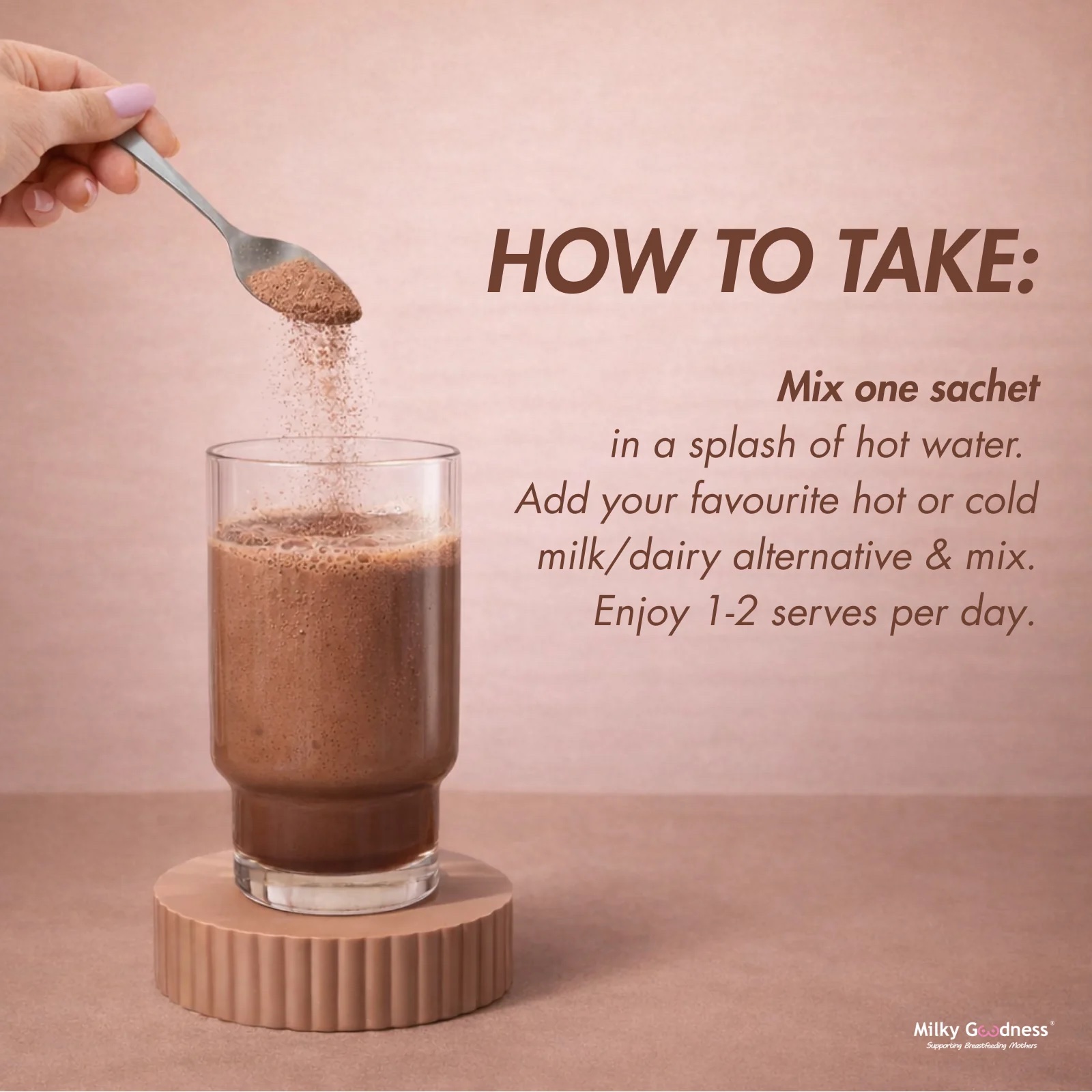 Milky Goodness Chocolate Lactation Drink Mix | 10 Single Serves - Image 2