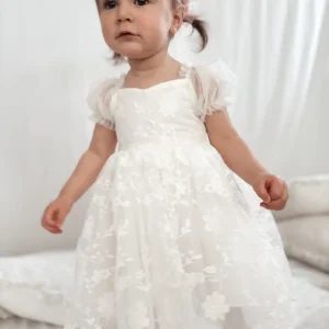 A Little Lacey - Isla Rose Girls White Dress