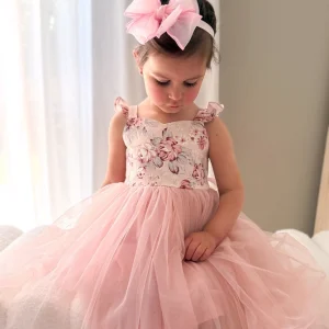 A Little Lacey - Audrey Rose Girls Tulle Dress - Nectar
