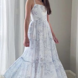 A Little Lacey - Savannah Girls Dress - Lilac Mist