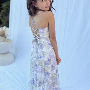 A Little Lacey - Savannah Girls Lilac Maxi Dress