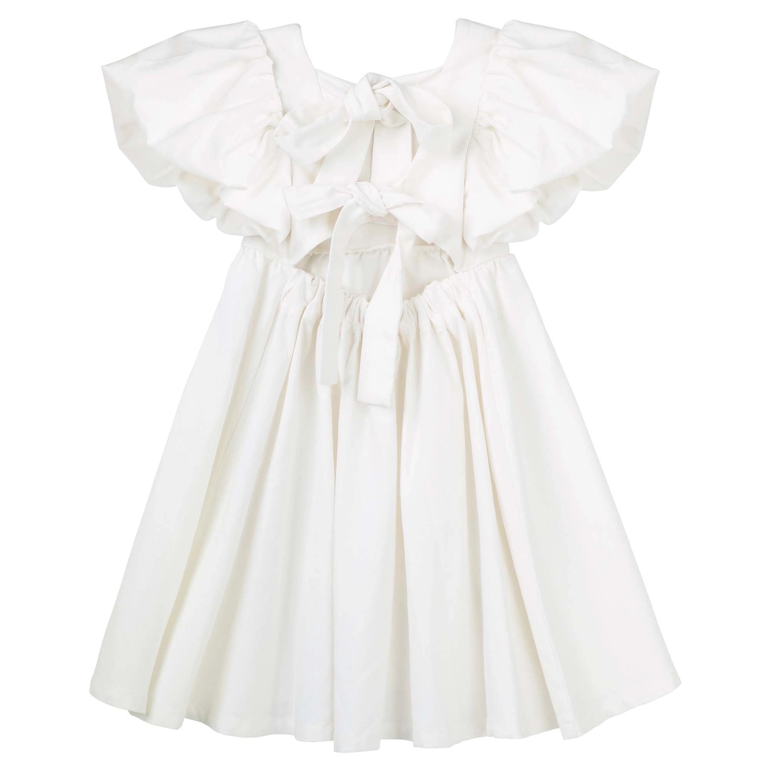 Grace Tie Back Dress - Ecru - Image 3