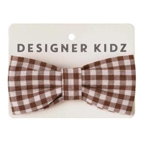 Oliver Gingham Bow Tie - Choc Gingham