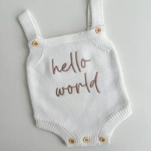 Petite & Co - Hello World Romper - Milk