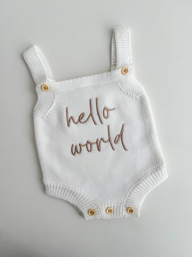 Petite & Co - Hello World Romper - Milk