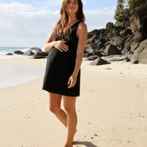 Eloise Twill Mini Dress (Black)