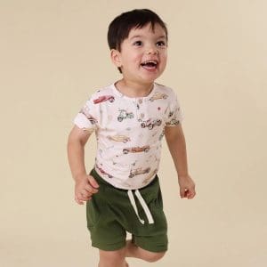 Snuggle Hunny Olive Organic Shorts