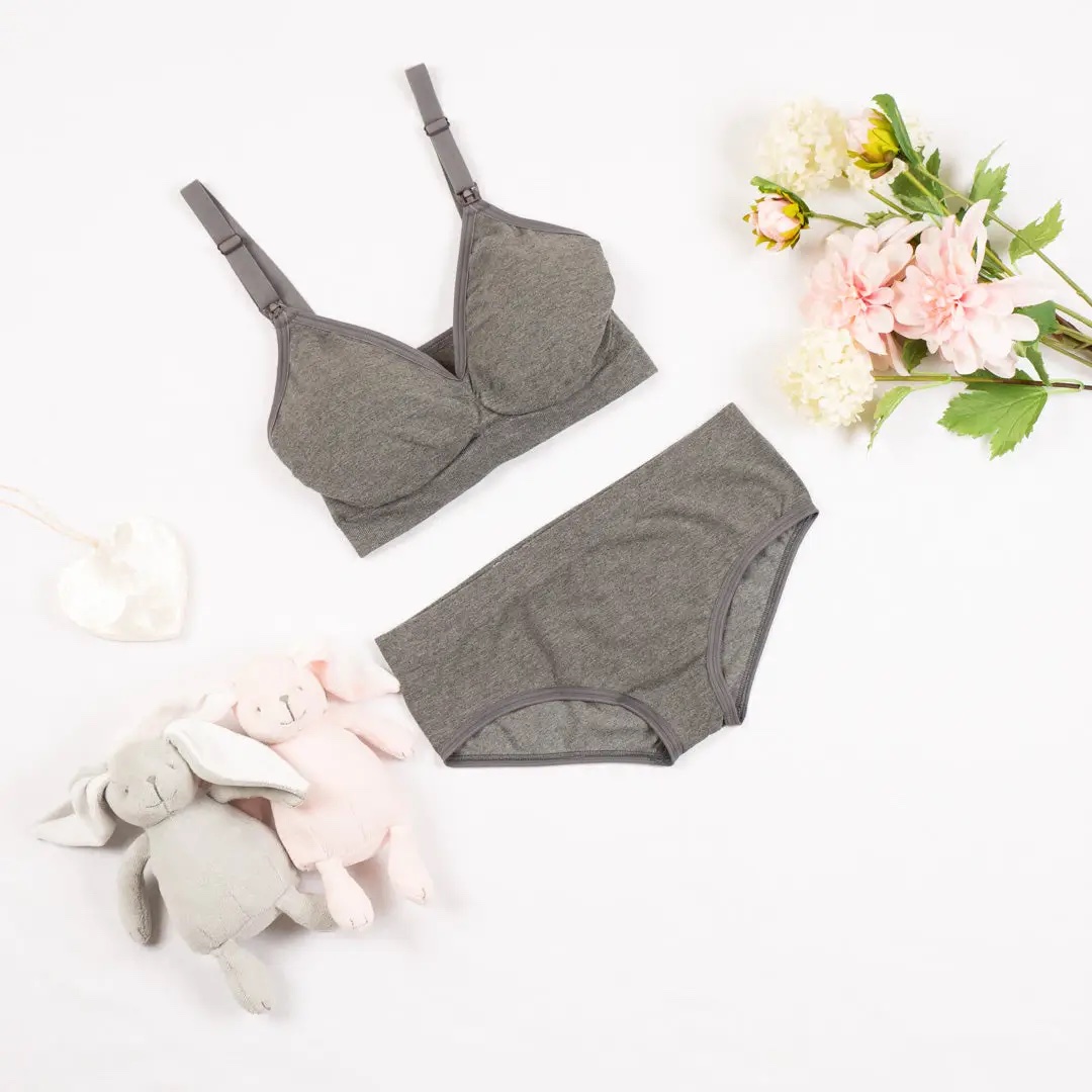 Bamboo Maternity and Recovery Undies - Grey