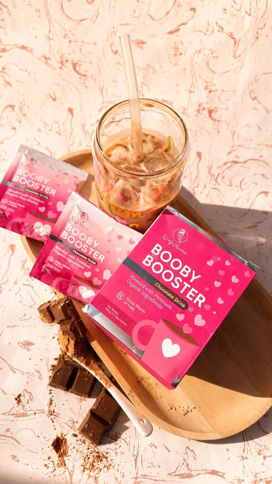 Ninja Mama Booby Booster® Organic Lactation Chocolate Drink | 10 Pack - Image 3