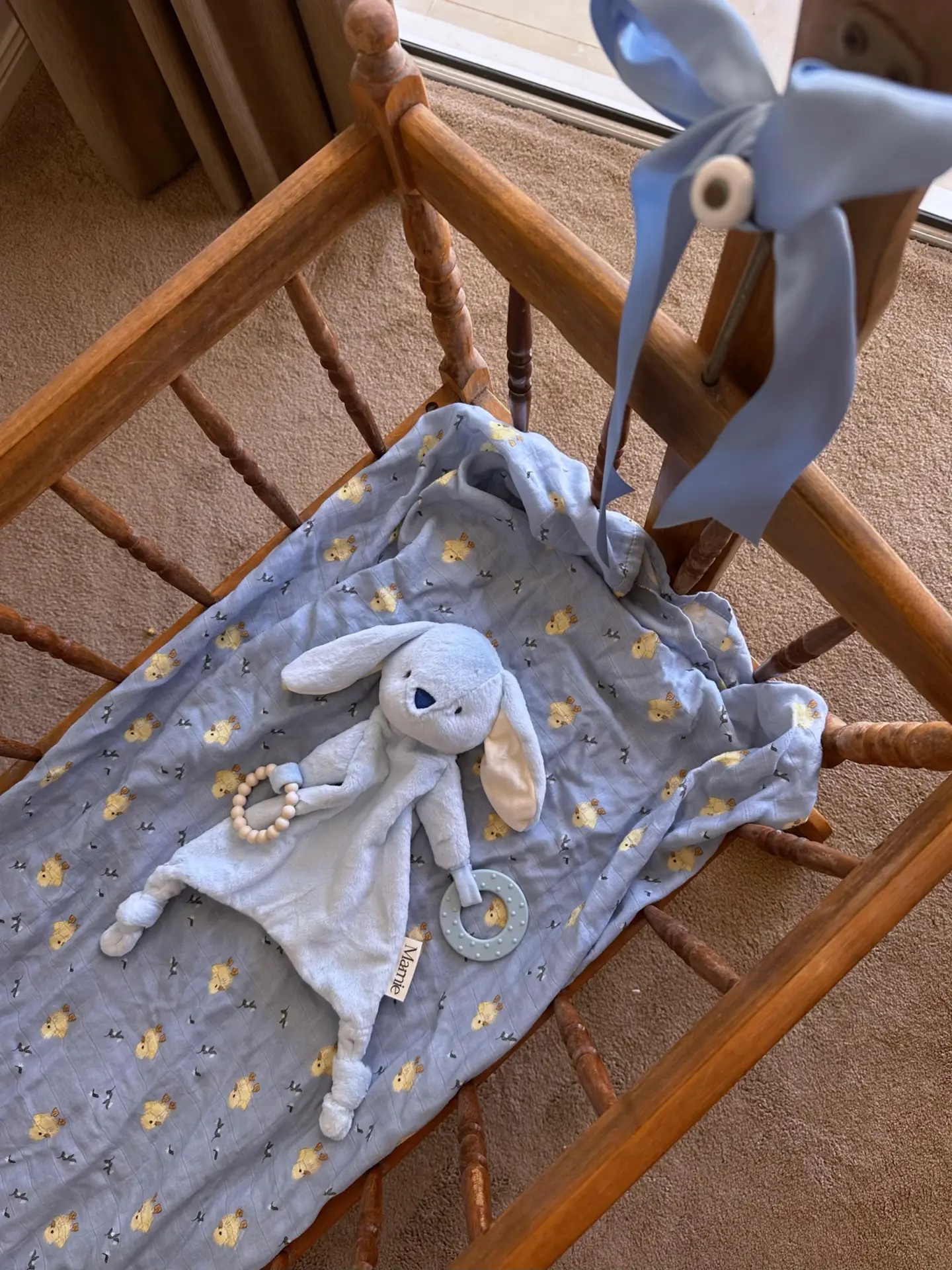 Blue Marnie - Bunny Comforter and Teether - Image 4